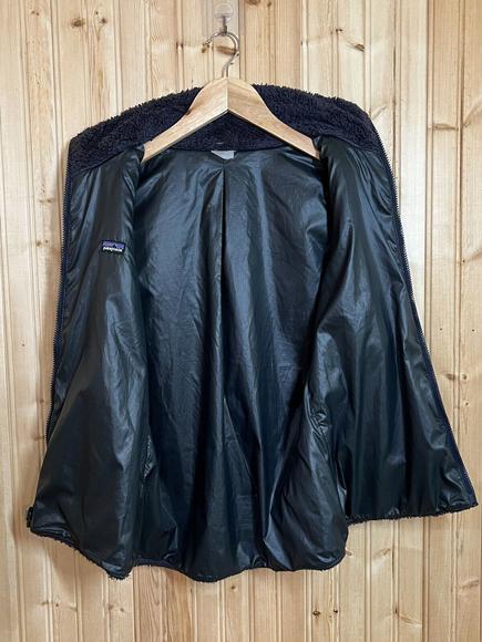 Patagonia Vest Womens M 'Los Lobos' Gray Deep Pile Fleece Purple Reversible - Picture 10 of 12